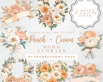 Peach Floral Heart Clipart Terracotta Floral Clipart Pack Rust Floral Peach Rose Floral Frames Png Heart Wreath Peach Pink Heart Wedding