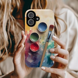 Watercolor Palette Phone Case Watercolor Paint Phone Case Paint Palette Case Artist Phone Case Watercolor Palette Iphone 16 Pro Samsung S25