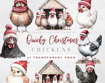 Chicken Christmas Clipart Chicken Coop Clipart Cartoon Chicken Funny Chicken Png Cute Chicken Christmas Chickens Christmas Clipart