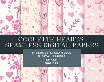 Papel digital con forma de corazón bohemio, lazo de otoño, patrón sin costuras, lazo de otoño, repetición sin costuras, papel digital con forma de corazón boho
