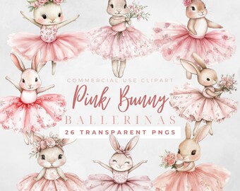 Watercolor Bunny Ballerina Clipart Ballerina Bunny Baby Tutu Dress Rainbow Tutu Nursery Bunnies Baby Shower Nursery Clipart Girl Ballet