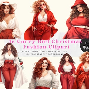 Curvy Girl Clipart Mejor Amigo Clipart Mejores Amigos Clipart Chica Jefe svg Moda Chica Clipart Glam Clipart Belleza Clipart Uso Comercial