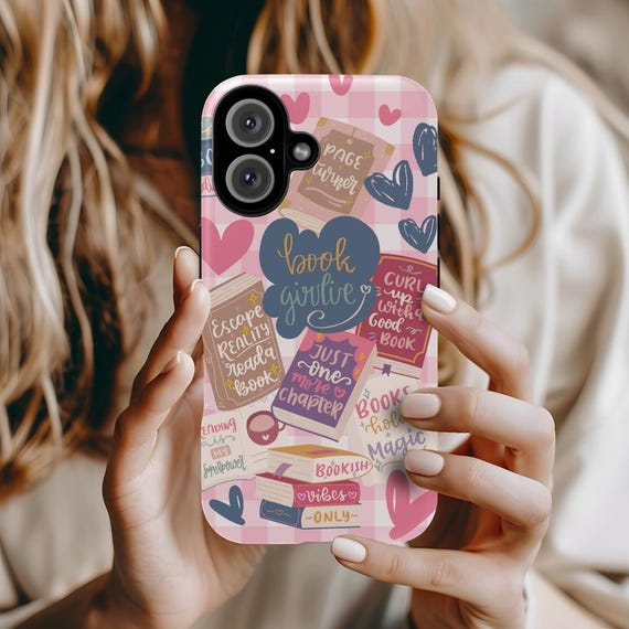Book Shelf Phone Case Hot Girls Read Books Book Tropes Phone Case