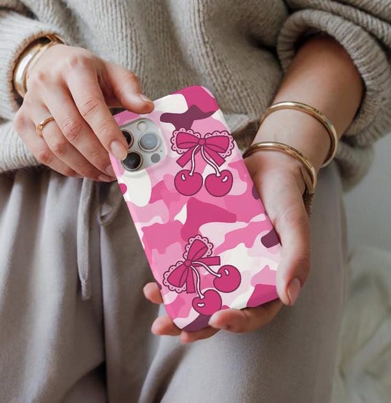 Camo Coquette Phone Case Camo Bow Phone Case Girls Camo Phone Case Camo  Phone Case With Pink Camo Coquette Bow iphone 16 case galaxy s24