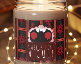 Cult of the Lamb Smells Like a Cult Candle - Video Game, Indie Game, Cute, Funny, Gamer, Unscented, Scented, Sheep