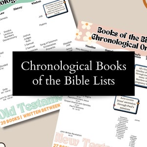 Books of the Bible Chronological Order | Bible Made Simple | Bible Help Old Testament | Christian Bible Study Help | Old-New Testament