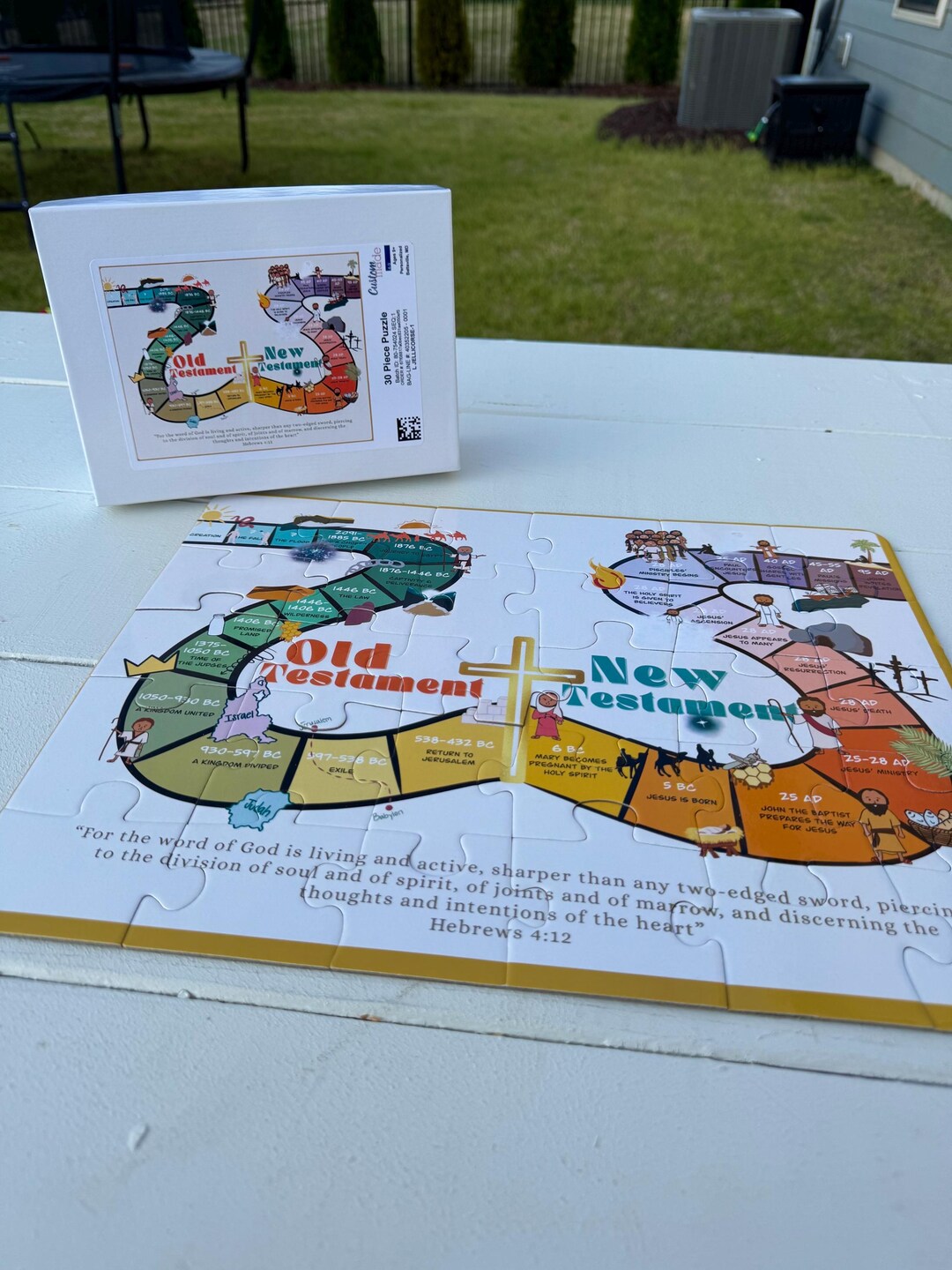 Kids Bible Timeline Puzzle, 11 X 14 In, Christian Gift for Kids, Bible ...