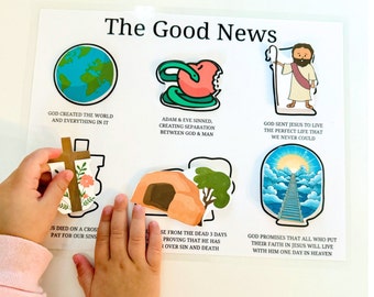 Kids Easter Story Activity | Christian Kids Activity | Printable Jesus Story | Gospel Story for Kids | Homeschool Jesus Resource | Toddler