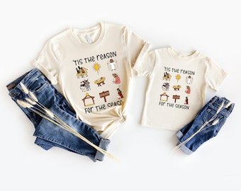 Christmas Nativity Scene Shirt | Christmas Mommy and Me Matching Shirts | Toddler Nativity | Jesus Reason for the Season | Nativity Xmas