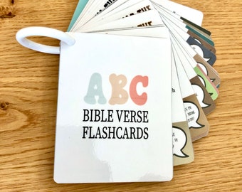 Kids Bible Verse Flashcards | "Christian Flashcards" | Christian Homeschool ABC | Christian Printable Flashcards | Kids Memory Verse