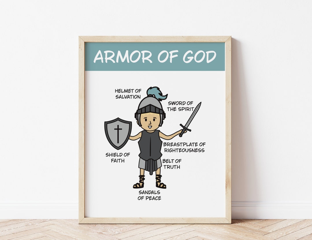Armor of God Poster Boys Armor of God Print Bible Decoration Printable