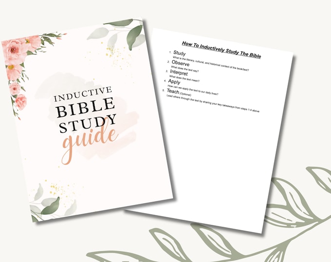 Inductive bible study steps tips full color create your own note card