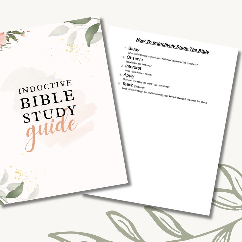 Inductive Bible Study Guide Inductive Bible Study - Etsy