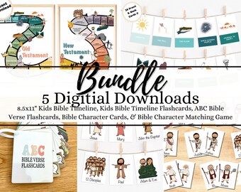 Old Testament Bible Timeline Printable Study Chart for Kids, Youth ...
