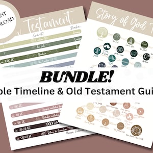 Bible Old Testament Timeline | Bible History Timeline Printable | Christian Bible Study Help | Old-New Testament