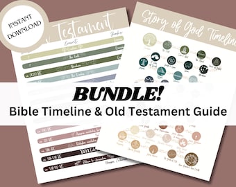 Bible Old Testament Timeline | Bible History Timeline Printable | Christian Bible Study Help | Old-New Testament
