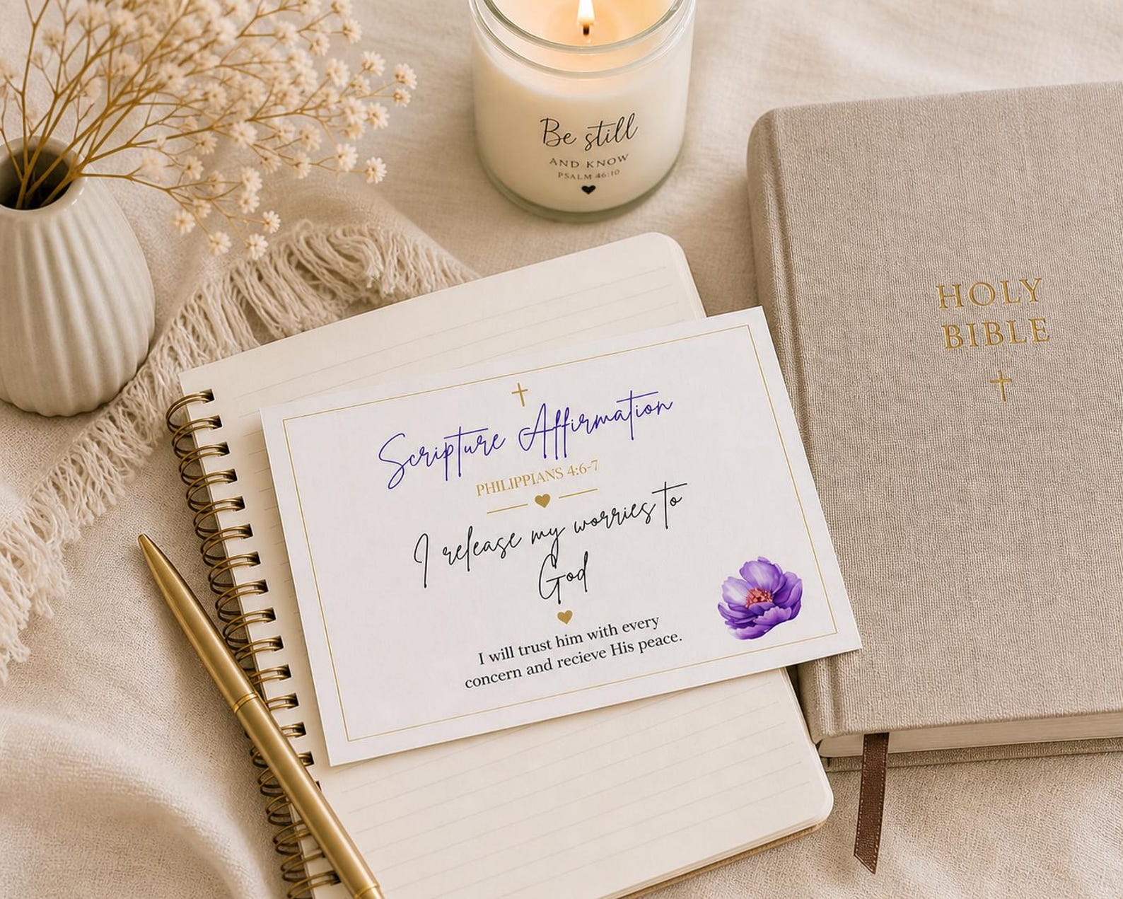 Scripture Affirmation Cards Printable, Christian Affirmations, Bible ...