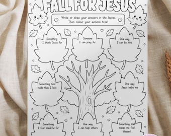 Fall for Jesus Activity for Kids | Christian Autumn Printable | Sunday School Worksheet | Bible Activity for Kids| Faith Based Fall Activity