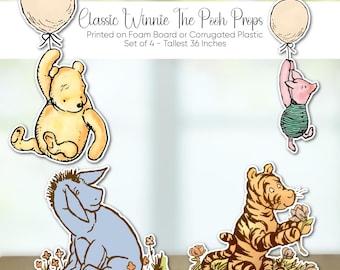 Classic Winnie The Pooh Baby Shower Cut Out, Classic Winnie The Pooh First Birthday Prop, Classic Pooh Photography Prop