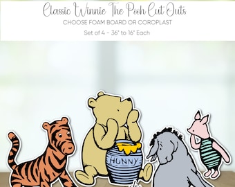 Winnie The Pooh Cutouts Set: Classic Baby Shower Decor