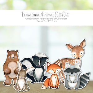Woodland Animal Cutouts: 30" Party Props, Set of 6