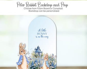 Peter Rabbit Baby Shower Backdrop, Bunny Cut Out Prop