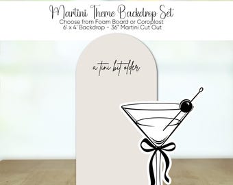 Dirty Thirty Martini Backdrop Set: 6'x3' Party Decoration