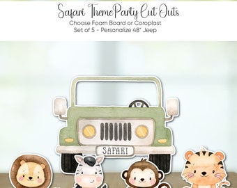 Safari Animal Cutouts: Birthday & Baby Shower Photo Props