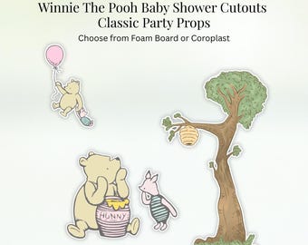 Winnie The Pooh Baby Shower Cutouts: Classic Party Props