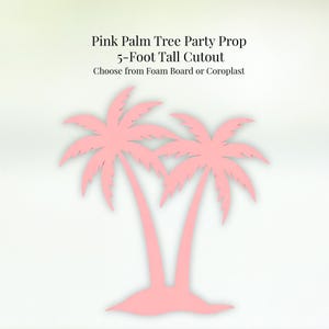 Pink Palm Tree Party Prop: 5-Foot Tall Cutout
