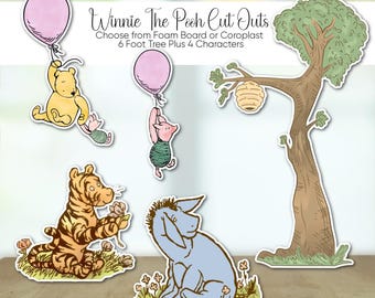 Winnie The Pooh Cutouts: Baby Shower Birthday Party Props