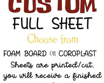 Custom 4x8 Printed Foam Board or Coroplast Sign – Full Sheet UV Print & Precision Cut