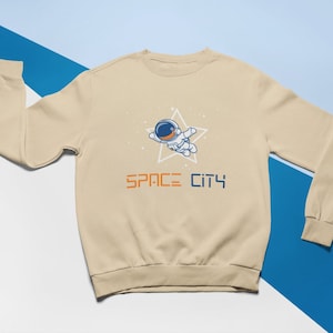 Space City – Houston Astros Astronaut – Moletom com gola redonda e estampa macia