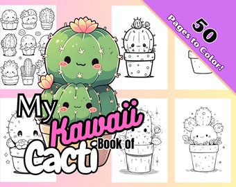 My Kawaii Cacti Coloring Book