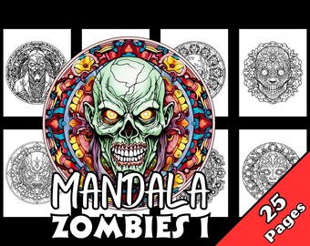 Mandala Zombies 1 Coloring Book