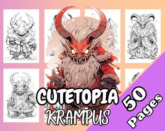 Cutetopia Krampus Coloring Book Digital Download