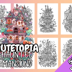 Cutetopia Haunted Mansions Coloring Book