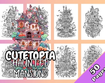 Cutetopia Haunted Mansions Coloring Book