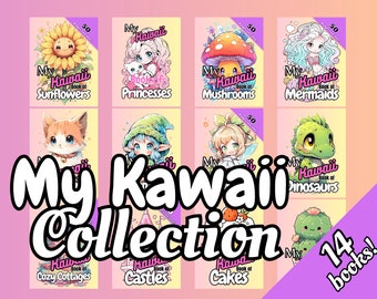 Full Collection of My Kawaii Series - 14 Coloring Books