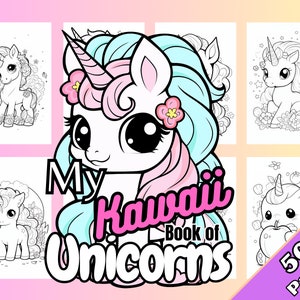My Kawaii Unicorns Coloring Book