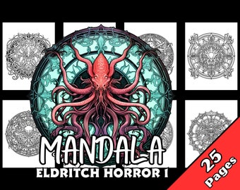 Mandala Eldritch Horror 1 Coloring Book