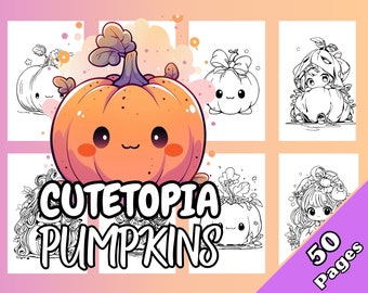 Cutetopia Pumpkins Coloring Book Digital Download