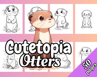 Cutetopia Otters Coloring Book