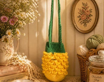 Crochet Crossbody Bag | Textured Purse, Summer Boho Style