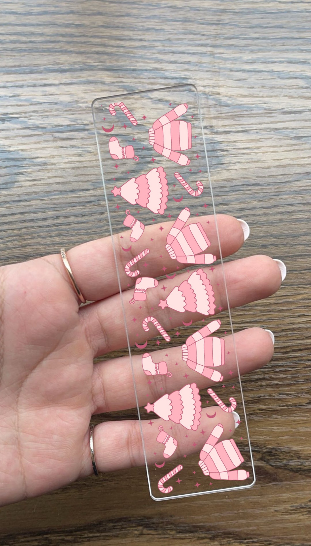 Pink Christmas Comfort Bookmark Etsy
