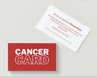 Cancer Card - Funny Cancer Gift  - Cancer Encouragement - Cancer Survivor Gift - Cancer Fighter Gift - Cancer Card