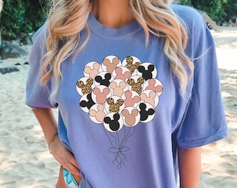 Comfort Colors® Disney Mickey Balloons Shirt, Disney Trip Clothing, Disney Vacation, Disney Park Shirt, Disneyland Shirt, Mickey Mouse Shirt