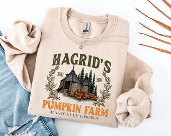 Hagrid's Pumpkin Patch Sweatshirt, Fall Sweatshirt, Hagdrid's Pumpkin Farm Shirt,Halloween Tee,Spooky Season,Pumpkin Thanksgiving Hoodie