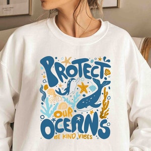 Protect Our Oceans Hoodie, Respect The Locals Sweatshirt, Save The Ocean Sweatshirt, Beach Sweatshirt, Coconut Girl Aesthetic Sweatshirt