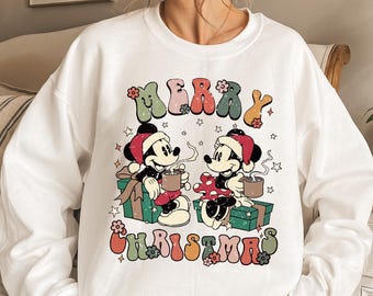 Retro Disney Christmas Sweatshirt, Mickey's Very Merry Christmas Party Shirt, Magic Kingdom Christmas Hoodie, Disney Christmas Holiday Shirt